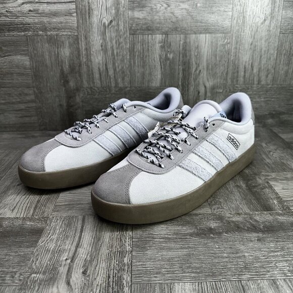 Adidas VL Court 3.0 Men's size 11.5 Grey Suede Casual Shoes JP5295 - Picture 3 of 8